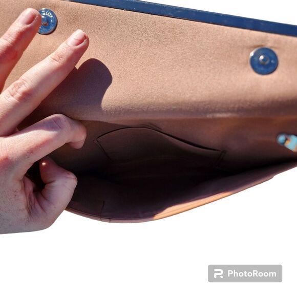 Patent Leather Clutch Handbag Party Cocktail Asymmetric Occasion Event Simple - Picture 3 of 6